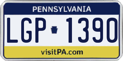 PA license plate LGP1390