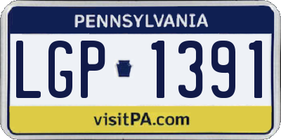 PA license plate LGP1391