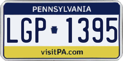PA license plate LGP1395