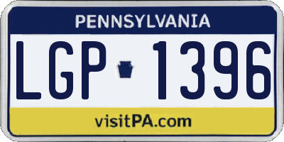 PA license plate LGP1396
