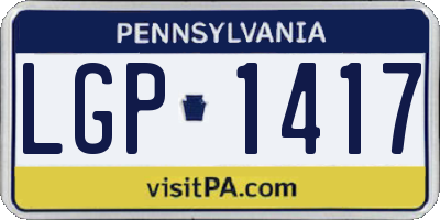 PA license plate LGP1417