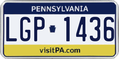 PA license plate LGP1436