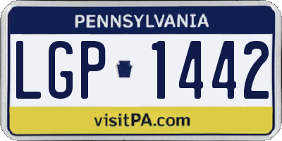PA license plate LGP1442