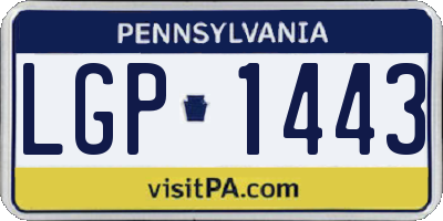PA license plate LGP1443