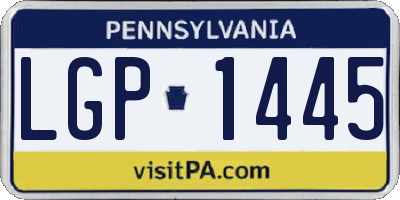 PA license plate LGP1445