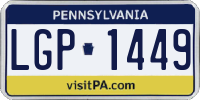 PA license plate LGP1449