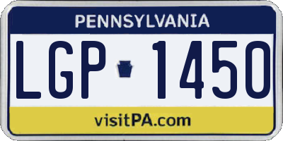 PA license plate LGP1450