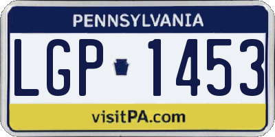 PA license plate LGP1453