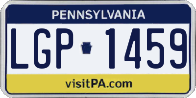 PA license plate LGP1459
