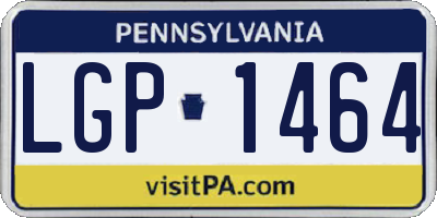 PA license plate LGP1464
