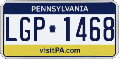 PA license plate LGP1468