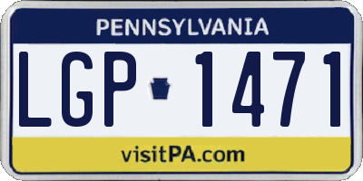 PA license plate LGP1471