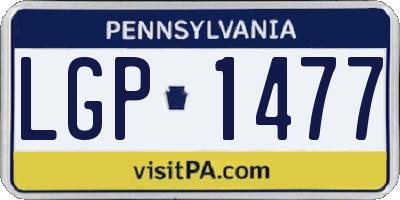 PA license plate LGP1477