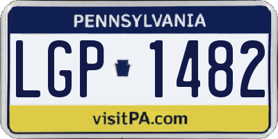 PA license plate LGP1482