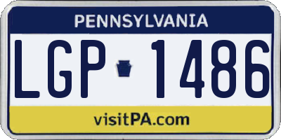 PA license plate LGP1486