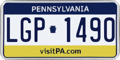 PA license plate LGP1490