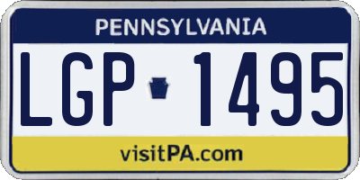 PA license plate LGP1495