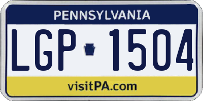PA license plate LGP1504