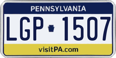 PA license plate LGP1507