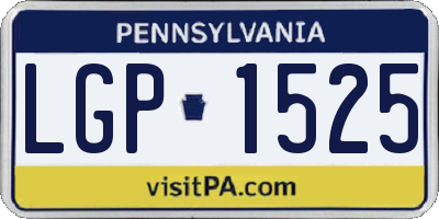 PA license plate LGP1525