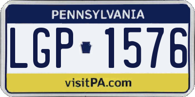PA license plate LGP1576