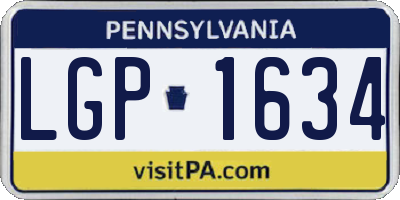 PA license plate LGP1634