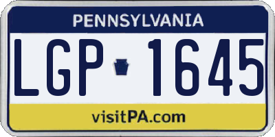 PA license plate LGP1645