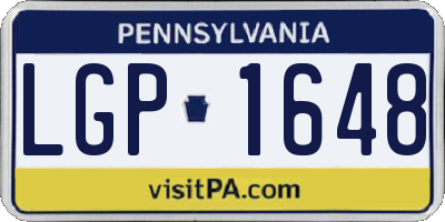 PA license plate LGP1648