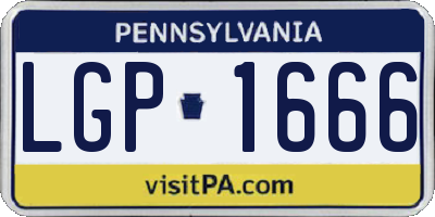 PA license plate LGP1666