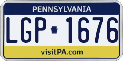 PA license plate LGP1676