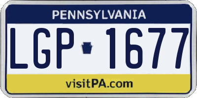 PA license plate LGP1677