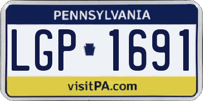 PA license plate LGP1691