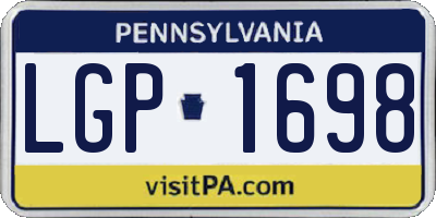 PA license plate LGP1698