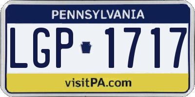 PA license plate LGP1717