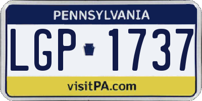 PA license plate LGP1737