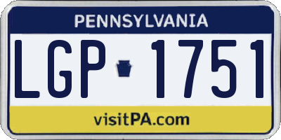 PA license plate LGP1751