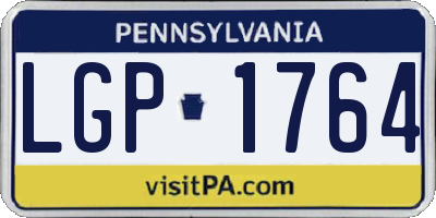PA license plate LGP1764