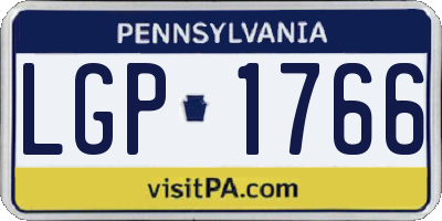 PA license plate LGP1766