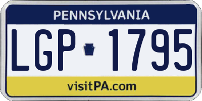 PA license plate LGP1795