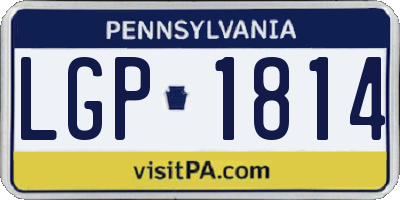 PA license plate LGP1814