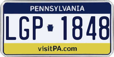 PA license plate LGP1848