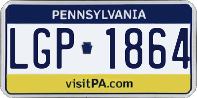 PA license plate LGP1864