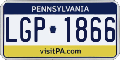 PA license plate LGP1866