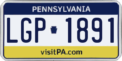 PA license plate LGP1891