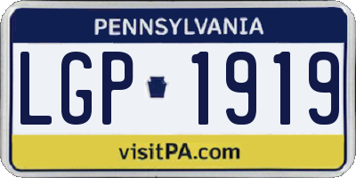 PA license plate LGP1919
