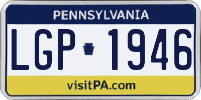 PA license plate LGP1946