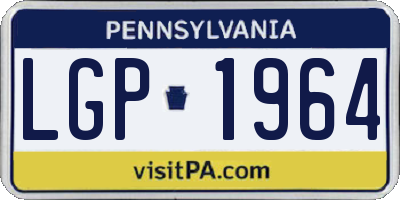 PA license plate LGP1964