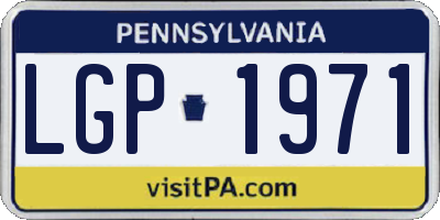 PA license plate LGP1971