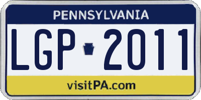 PA license plate LGP2011