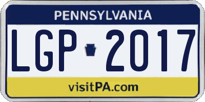 PA license plate LGP2017